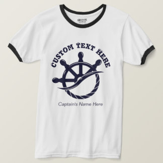 Custom Captain Boat Nautical Gift T-Shirt