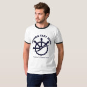 Custom Captain Boat Nautical Gift T-Shirt (Vorne ganz)