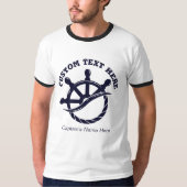 Custom Captain Boat Nautical Gift T-Shirt (Vorderseite)