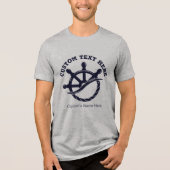 Custom Captain Boat Nautical Gift Tri-Blend Shirt (Vorderseite)
