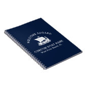 Custom Captain Boat Nautical Ship Logo Navy Notizblock (Rechte Seite)