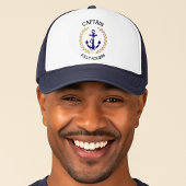 Custom Captain Boat Personalisiert Nautical Anchor Truckerkappe