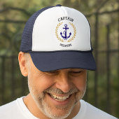 Custom Captain Boat Personalisiert Nautical Anchor Truckerkappe