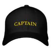 Custom CAPTAIN Embroidered Baseball Cap Bestickte Baseballkappe (Vorderseite)