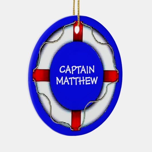 Custom Captain Lifesaver Keramik Ornament (Rechts)