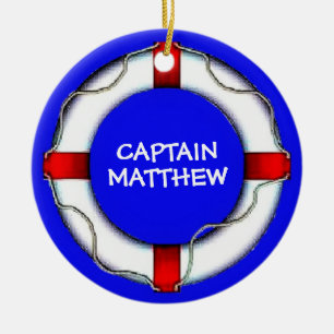 Custom Captain Lifesaver Keramik Ornament