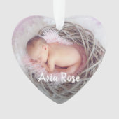 Custom Capture Baby Foto Ornament (Vorderseite)