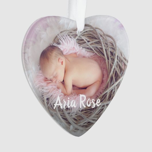 Custom Capture Baby Foto Ornament (Vorderseite)