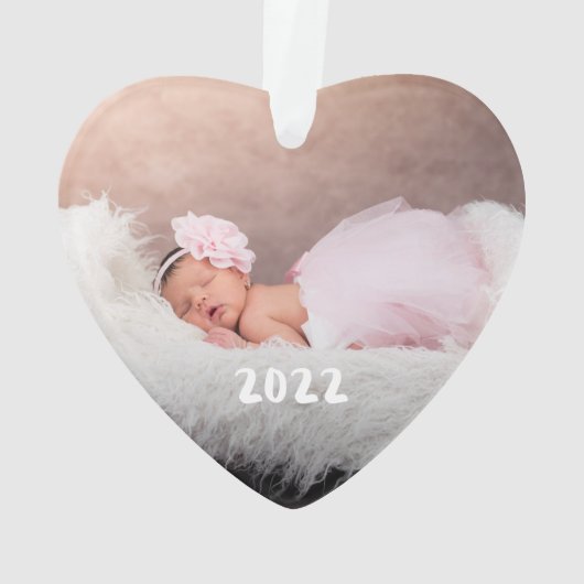 Custom Capture Baby Foto Ornament (Rückseite)
