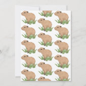 Custom Capy Baby Boy Capybara Pun Baby Dusche Einladung (Rückseite)