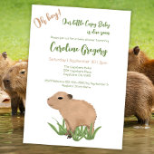 Custom Capy Baby Boy Capybara Pun Baby Dusche Einladung