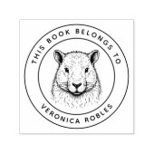 Custom Capybara Dieses Buch gehört zu Kid's Name Permastempel (Design)