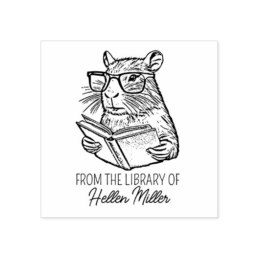 Custom Capybara Library Gummistempel (Prägung)