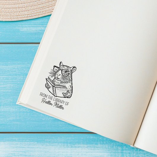 Custom Capybara Library Gummistempel