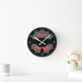 Custom car steering wheel garage wall clock design runde wanduhr (Zuhause)