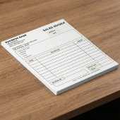 Custom Carbonless Sales Invoice Form, Company Name Notizblock