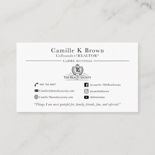 Custom Card Design | Not Editable Zazzle Template Visitenkarte (Rückseite)