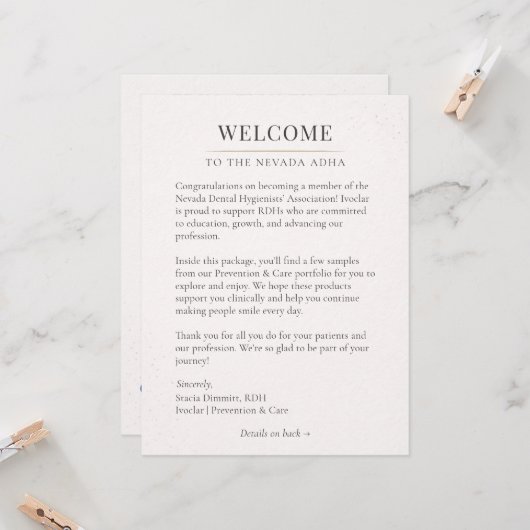 Custom Card For Ivoclar Karte (Vorderseite/Rückseite Beispiel)