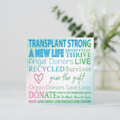 Custom Card Transplantation Organspende Wasserfarb (Stehend Vorderseite)