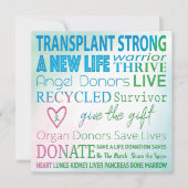 Custom Card Transplantation Organspende Wasserfarb (Vorderseite)