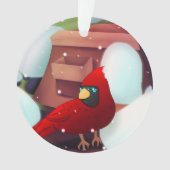 Custom Cardinal Christmas Family Ornament (Vorderseite)