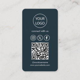 Custom Cards modern, Social Media QR Code Visitenkarte