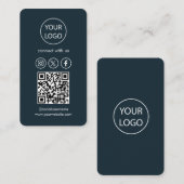 Custom Cards modern, Social Media QR Code Visitenkarte (Vorne/Hinten)