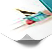 "Custom caricature – Send your photo for design" Poster (Ecke)