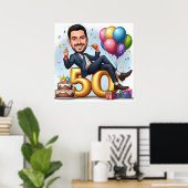"Custom caricature – Send your photo for design Poster (Heimbüro)