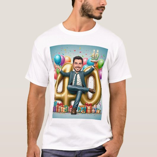 "Custom caricature-Send your photo for design" T-Shirt (Vorderseite)