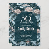 Custom Carnation Accent Teen Birthday Einladung (Vorne/Hinten)