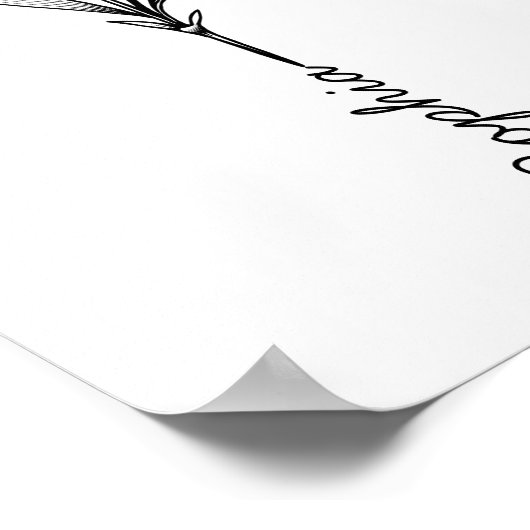 Custom Carnation Birth Blume Tattoo mit Name Poster (Ecke)