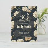 Custom Carnation Fantasy 1St Birthday Einladung (Stehend Vorderseite)