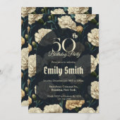 Custom Carnation Fantasy 1St Birthday Einladung (Vorne/Hinten)