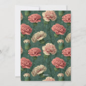 Custom Carnation Luxury Birthday Celebration Einladung (Rückseite)