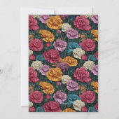 Custom Carnation Petal 50Th Birthday Einladung (Rückseite)