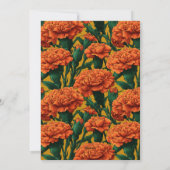 Custom Carnation Petal Girl Birthday Party Einladung (Rückseite)