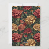 Custom Carnation Sparkle Boho Birthday Einladung (Rückseite)