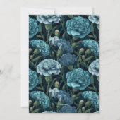 Custom Carnation Sparkle Happy Birthday Einladung (Rückseite)