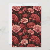 Custom Carnation Themed Teen Birthday Einladung (Rückseite)