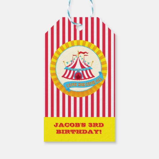 Custom Carnival Gift Tags Geschenkanhänger (Rückseite)