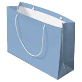 Custom Carolina Blue Gift Bag - Große, glänzende Große Geschenktüte (Rückseite Schrägansicht)