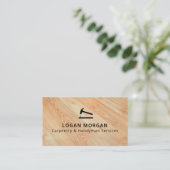 Custom Carpentry Handyman Wood Tools Modern Visitenkarte (Stehend Vorderseite)