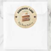 Custom Carrot Cake Labels | Personalisierte Bäcker Runder Aufkleber (Tasche)