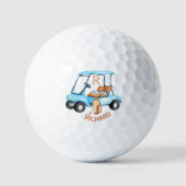 Custom Cart Clubs Monogram Name Golf Balls Golfball (Vorderseite)