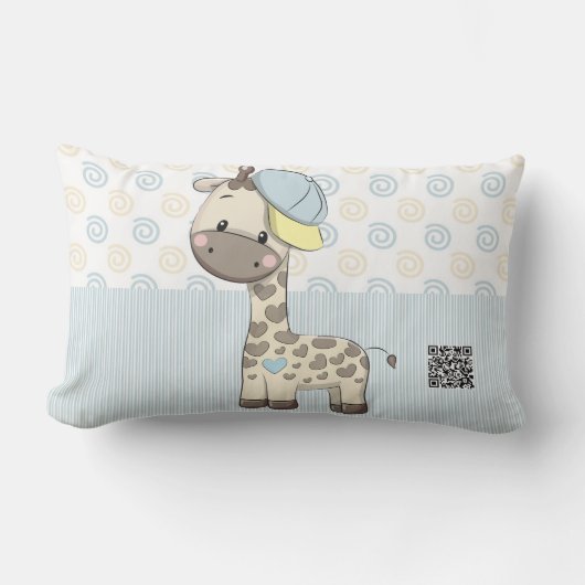 Custom Cartoon Baby Boy Giraffe Accent Kissen (Vorderseite)