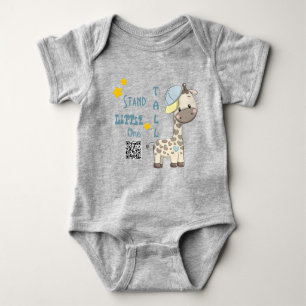 Custom Cartoon Baby Boy Giraffe Baby Bodysuit Baby Strampler