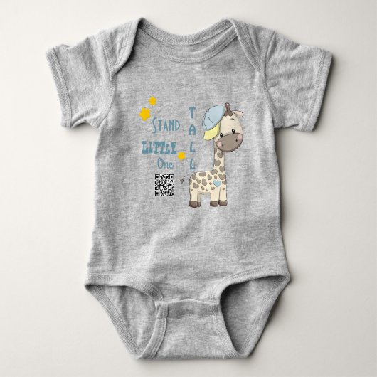 Custom Cartoon Baby Boy Giraffe Baby Bodysuit Baby Strampler