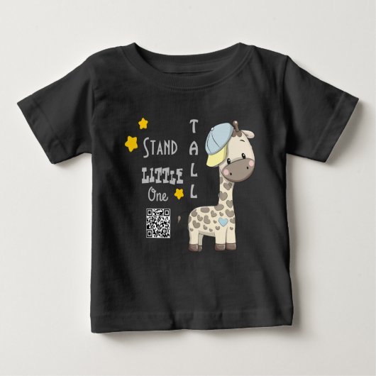 Custom Cartoon Baby Boy Giraffe Baby T-shirt (Vorderseite)