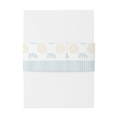 Custom Cartoon Baby Boy Giraffe Einladungsbanderole (Rückseitenbeispiel)